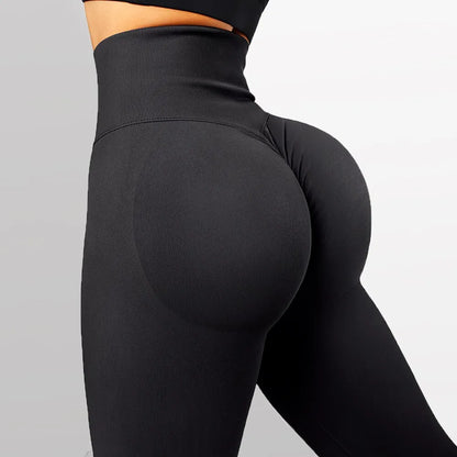 Calça de malha sem costura feminina cintura alta – Mina Fitness