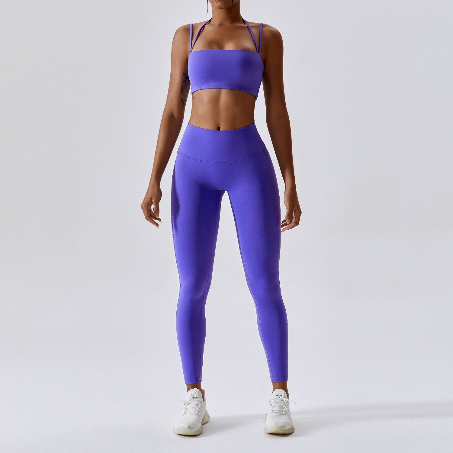 Yoga Clothing Sets Athletic Wear Women High Waist Leggings And Top